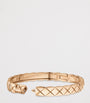 CHANEL Beige Gold and Diamond Coco Crush Bangle