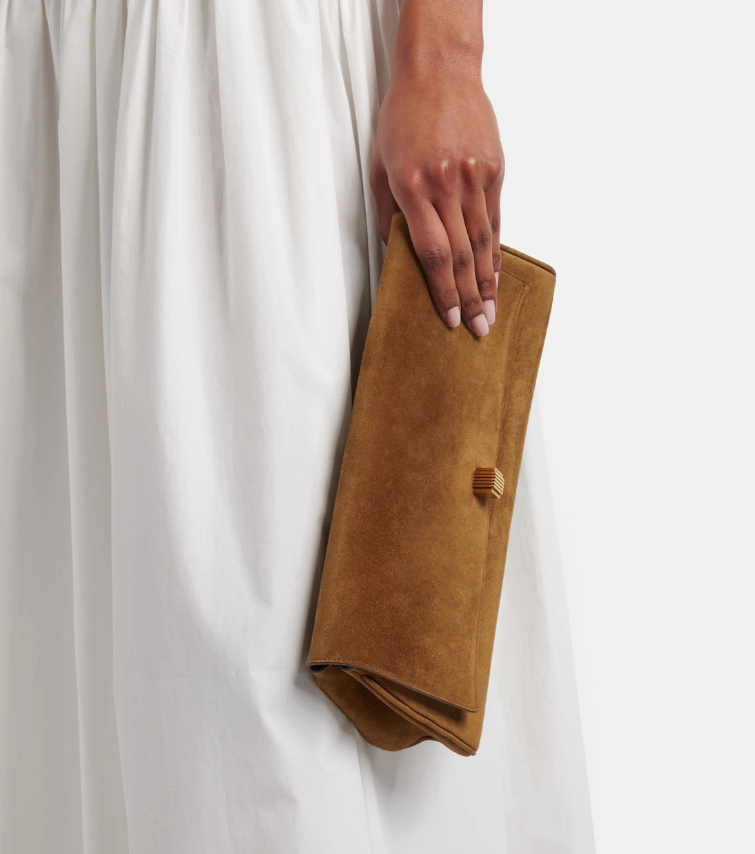 Khaite - Audrey suede clutch