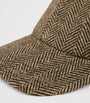 Ralph Lauren Collection Beige Cashmere-Silk Herringbone Tweed Cap