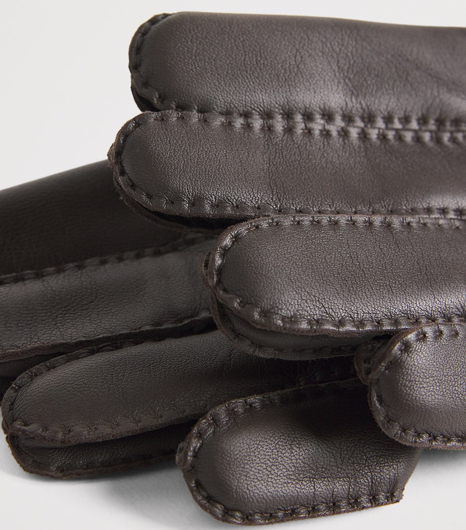 DENTS Leather Cashmere-Lined Levens Gloves