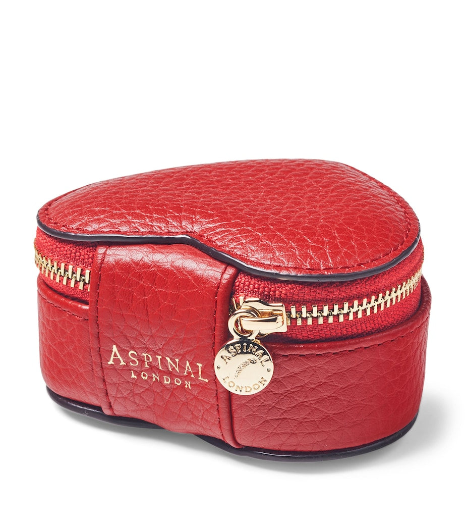 Leather Heart Watch and Ring Box