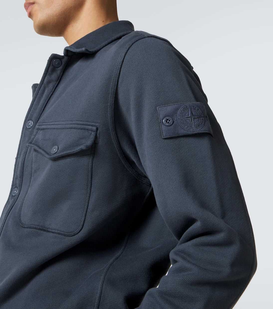 Stone Island - قميص من القطن والصوف