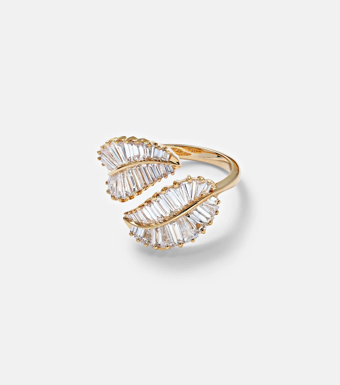 Anita Ko - Palm Leaf 18kt gold ring with diamonds