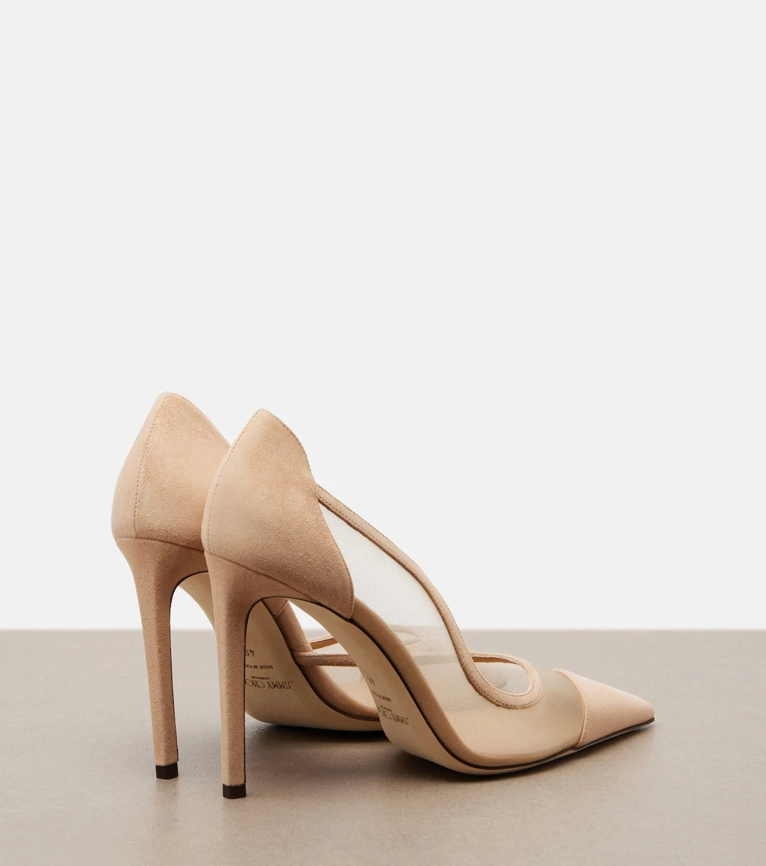 Jimmy Choo - Brigitte suede and mesh pumps