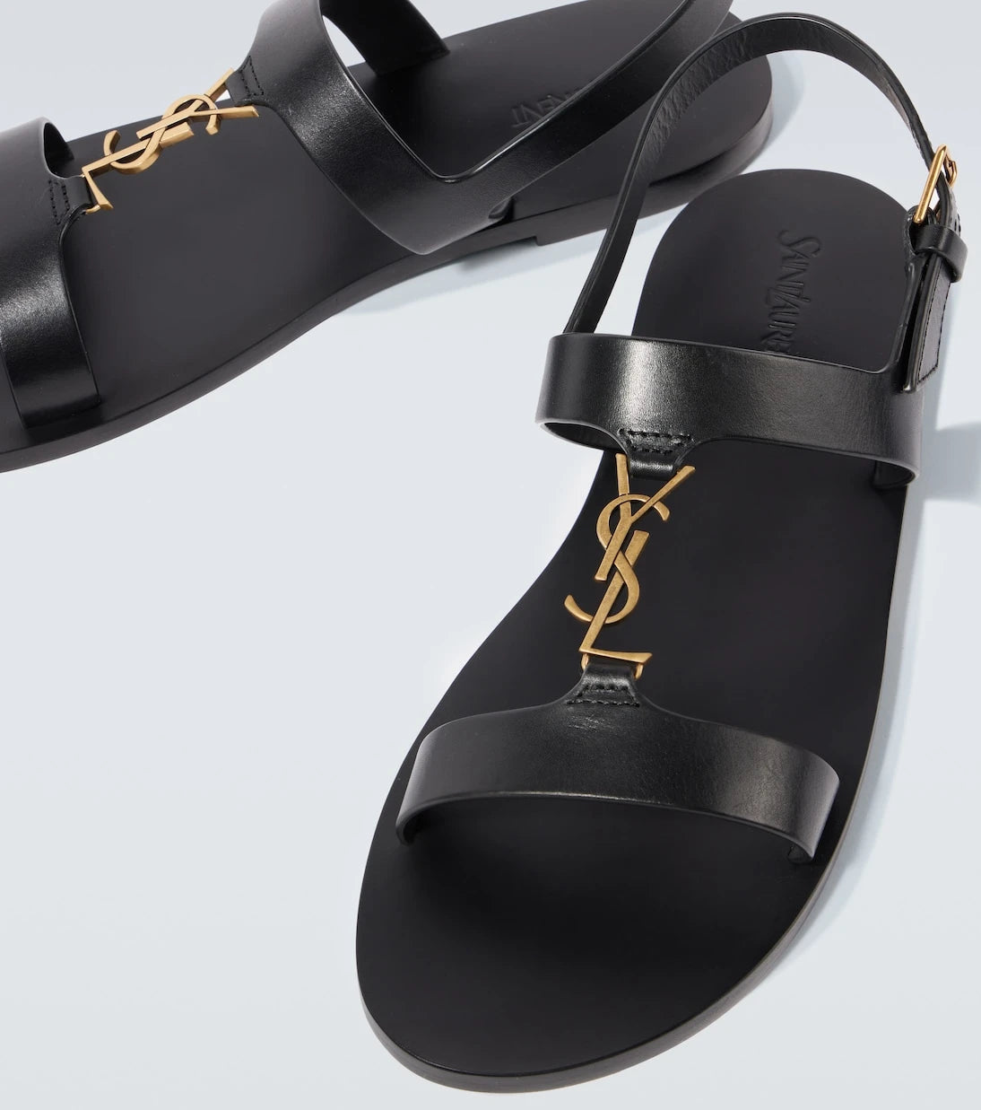 Saint Laurent - Cassandre leather sandals