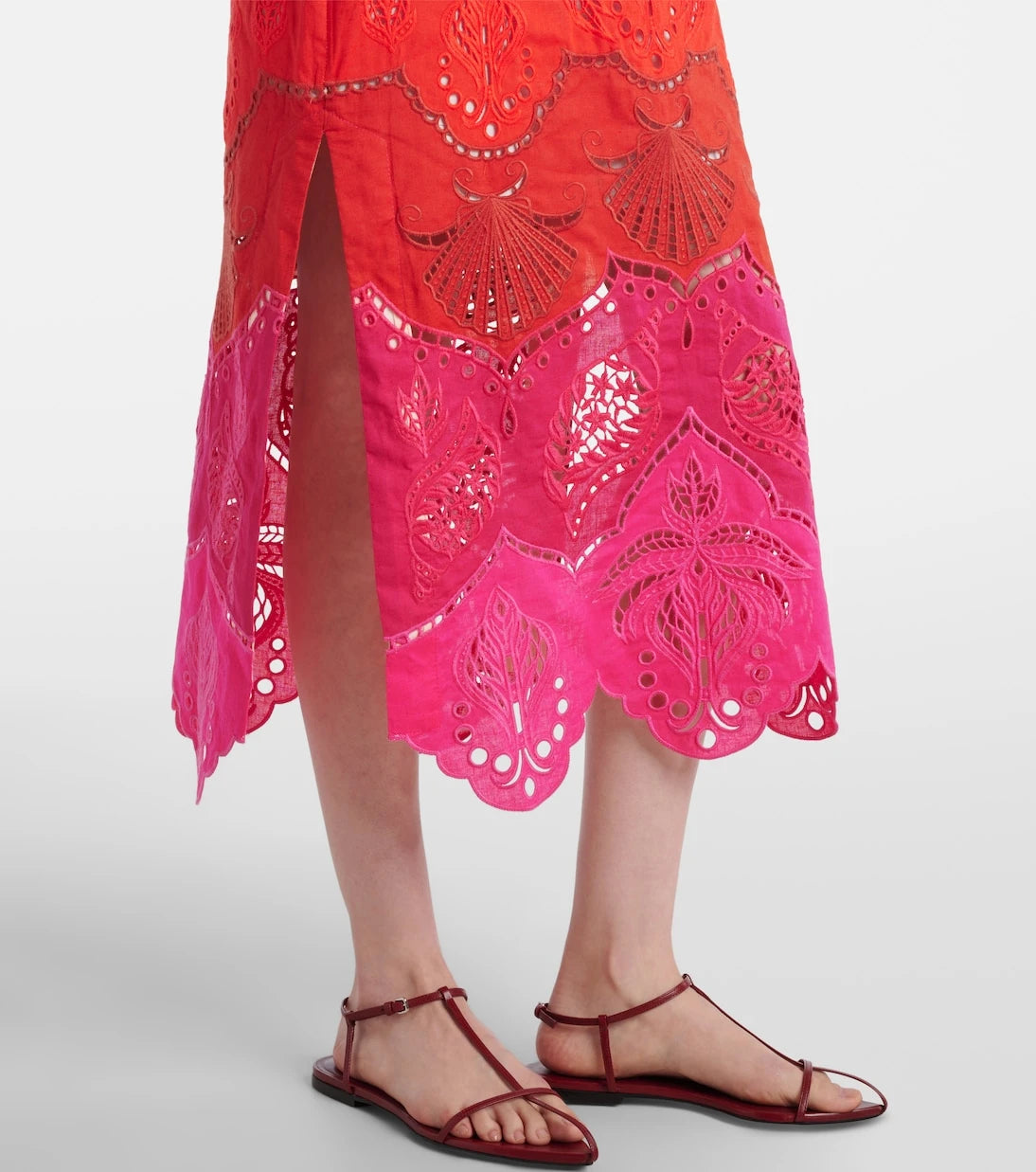 Farm Rio - Printed cotton and linen midi dress