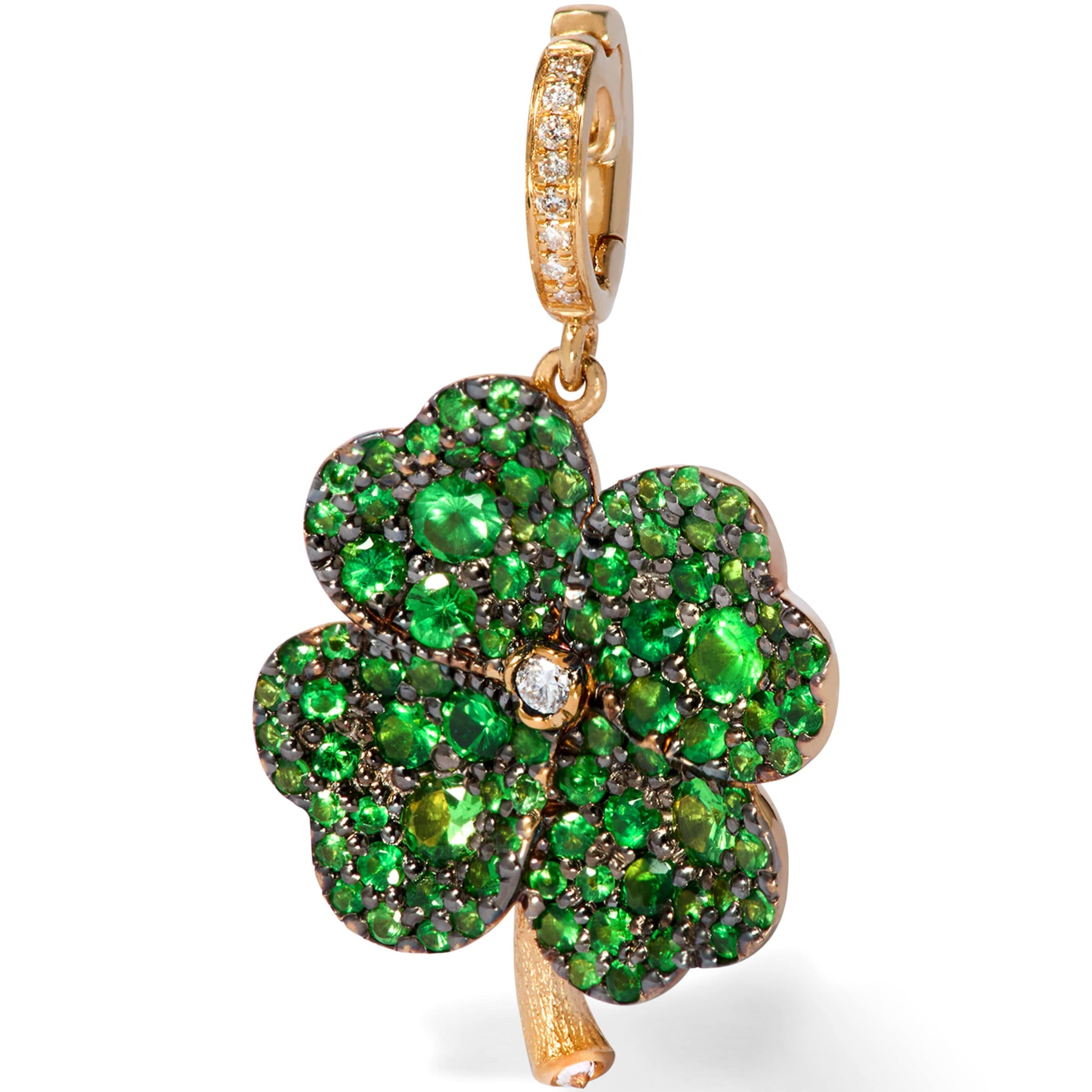 Yellow Gold and Diamond Mythology Clover Charm Pendant