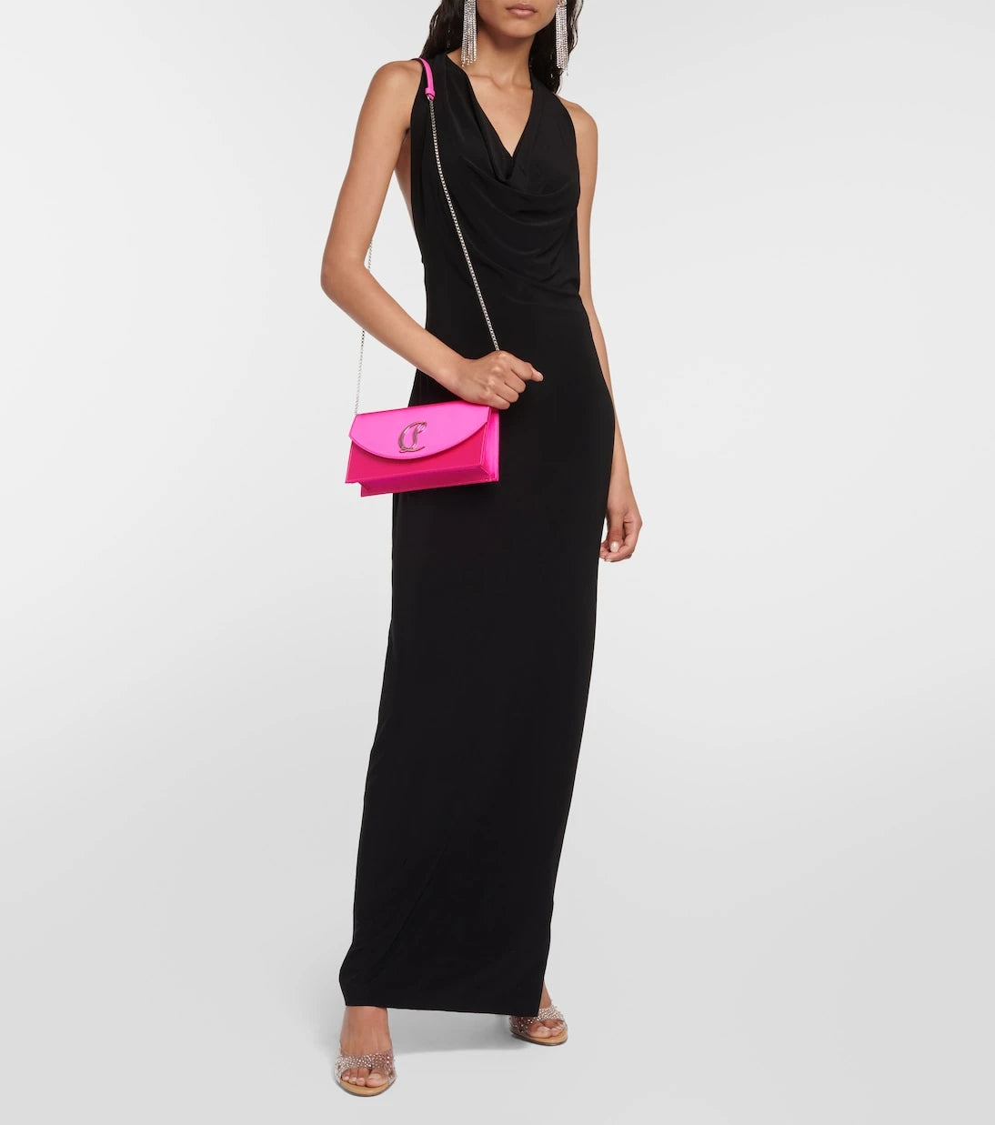 Christian Louboutin - Loubi54 satin shoulder bag