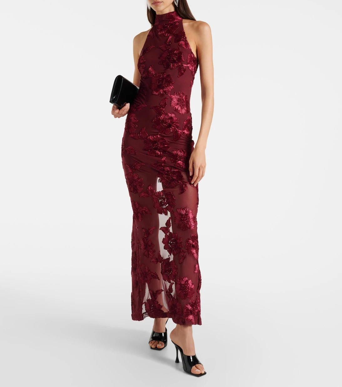Rotate - Embroidered halterneck gown