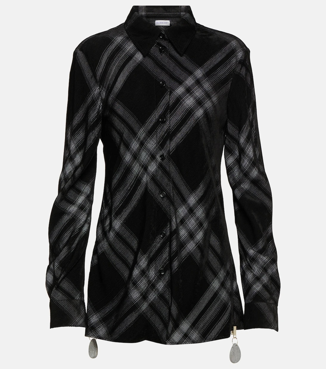 Burberry - Burberry Check velvet shirt