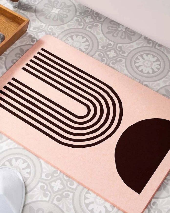 Artsy Doormats Abstract Half Moon 39 x 60 cm Banyo Paspası