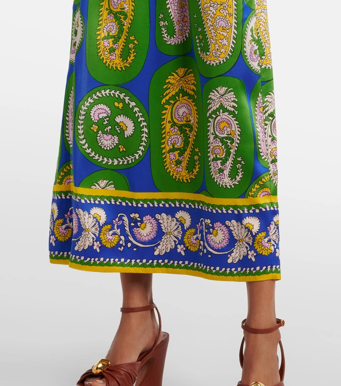 Alémais - Printed silk satin maxi dress