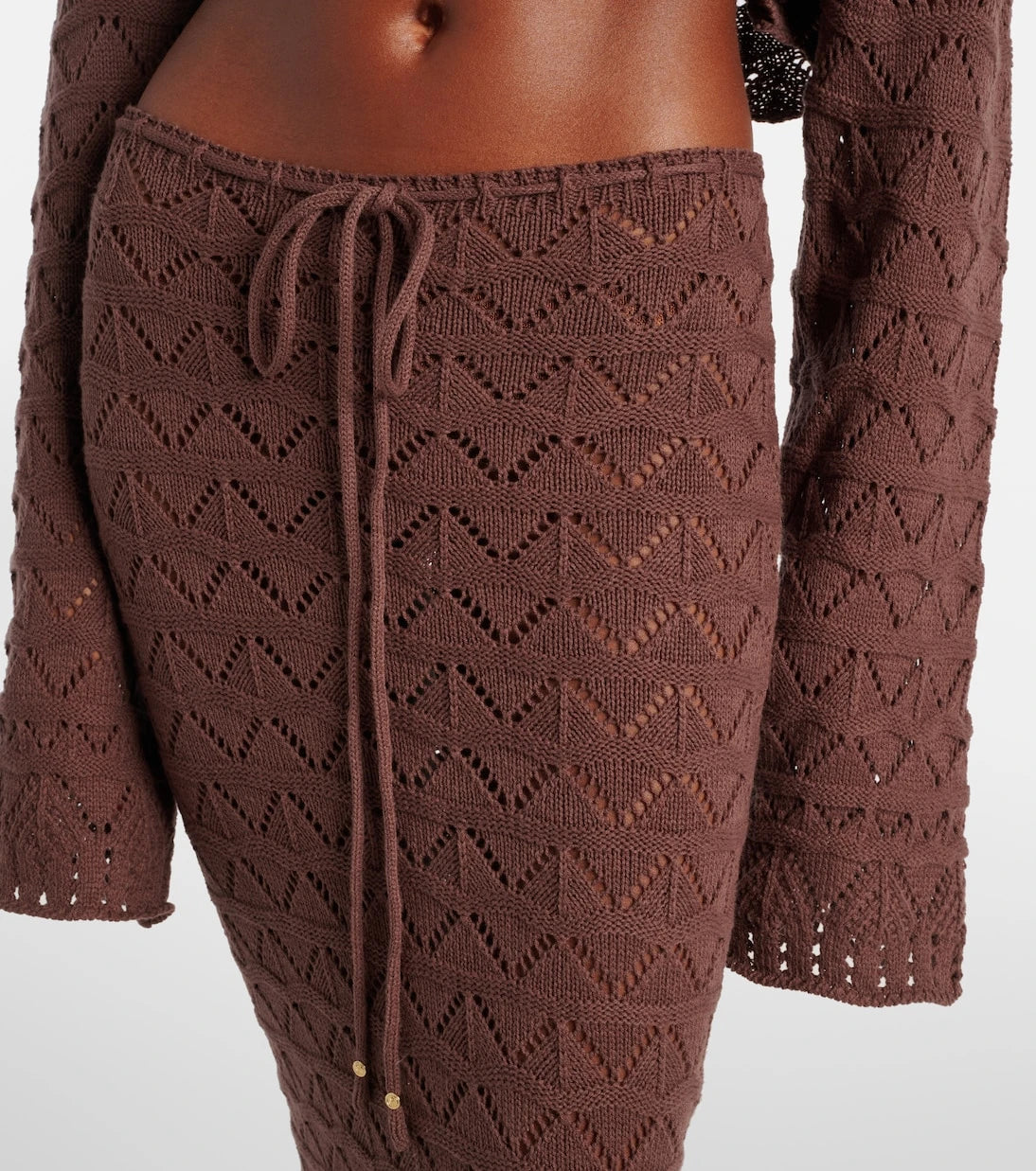 Bananhot - Helena cotton-blend crochet maxi skirt