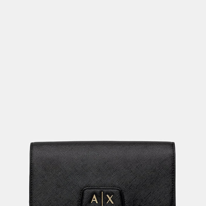 Armani Exchange suni deri kadın clutch çanta