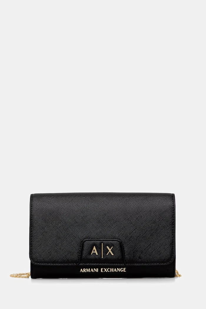 Armani Exchange suni deri kadın clutch çanta