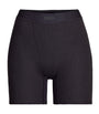 Skims Grey Cotton-Blend Ribbed Boxer Shorts