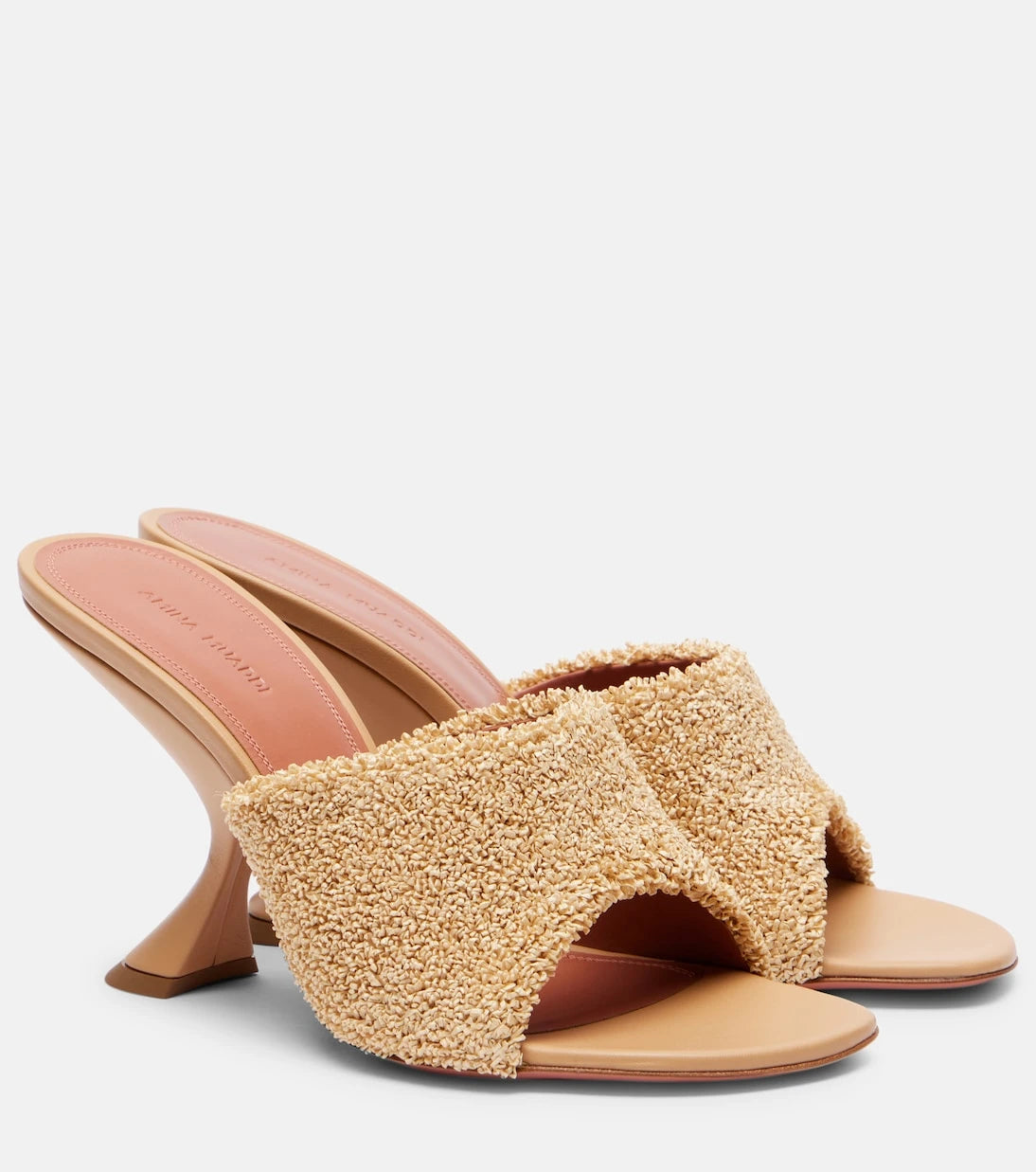 Amina Muaddi - Taylor 90 raffia-effect mules