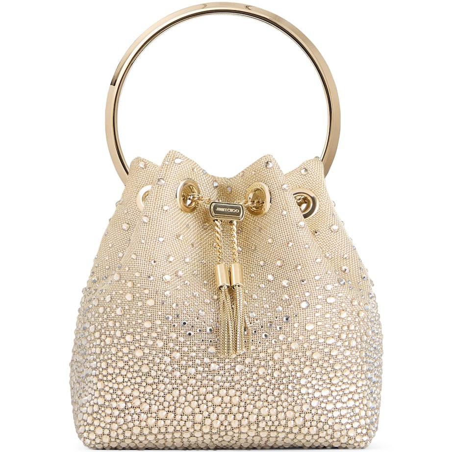 Gold Metallic Mesh Bon Bon Top-Handle Bag