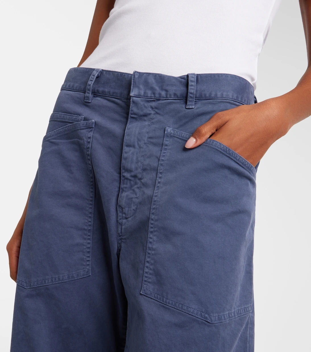 Nili Lotan - Shon cotton barrel-leg pants