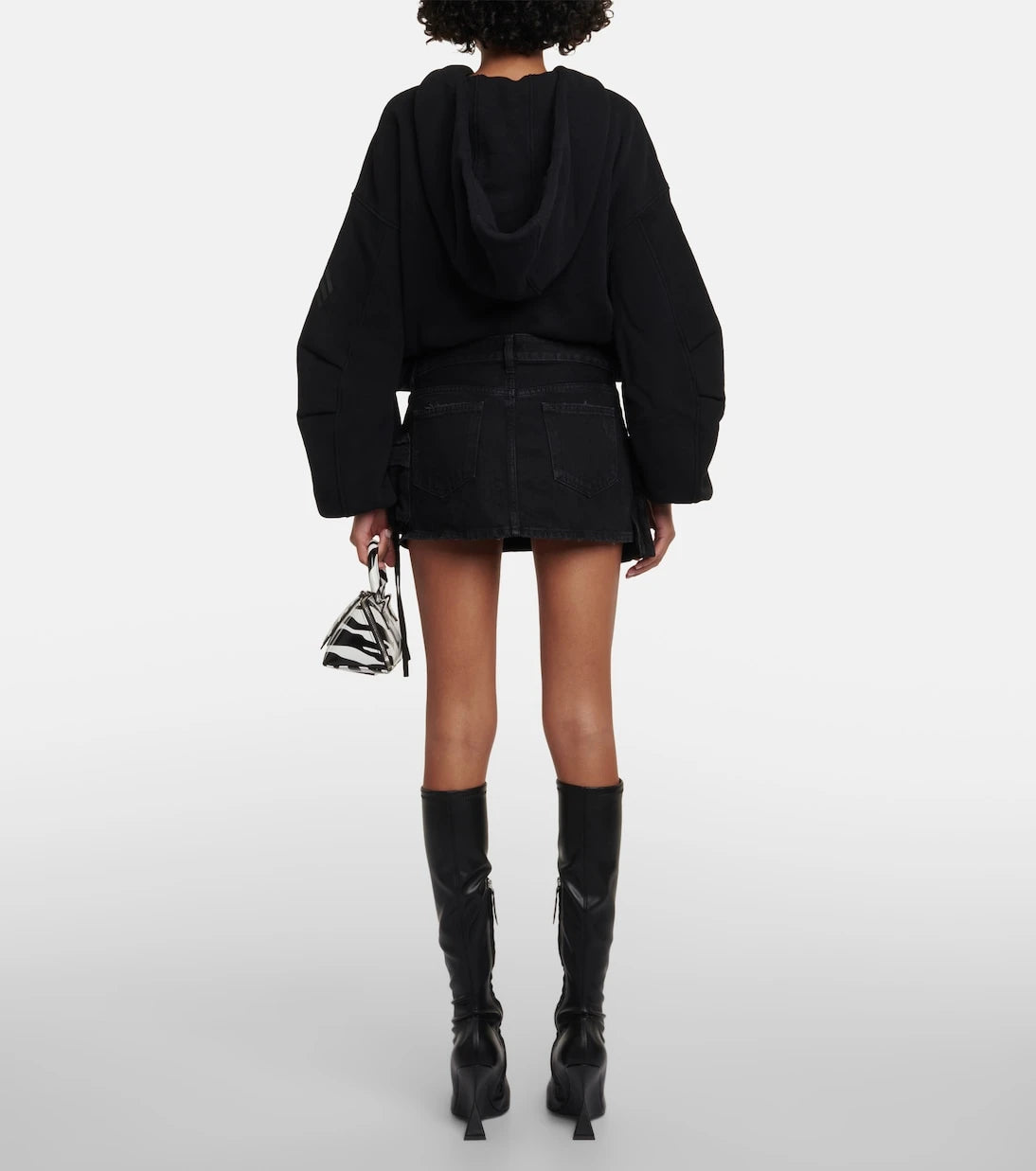 The Attico - Low-rise cargo denim miniskirt