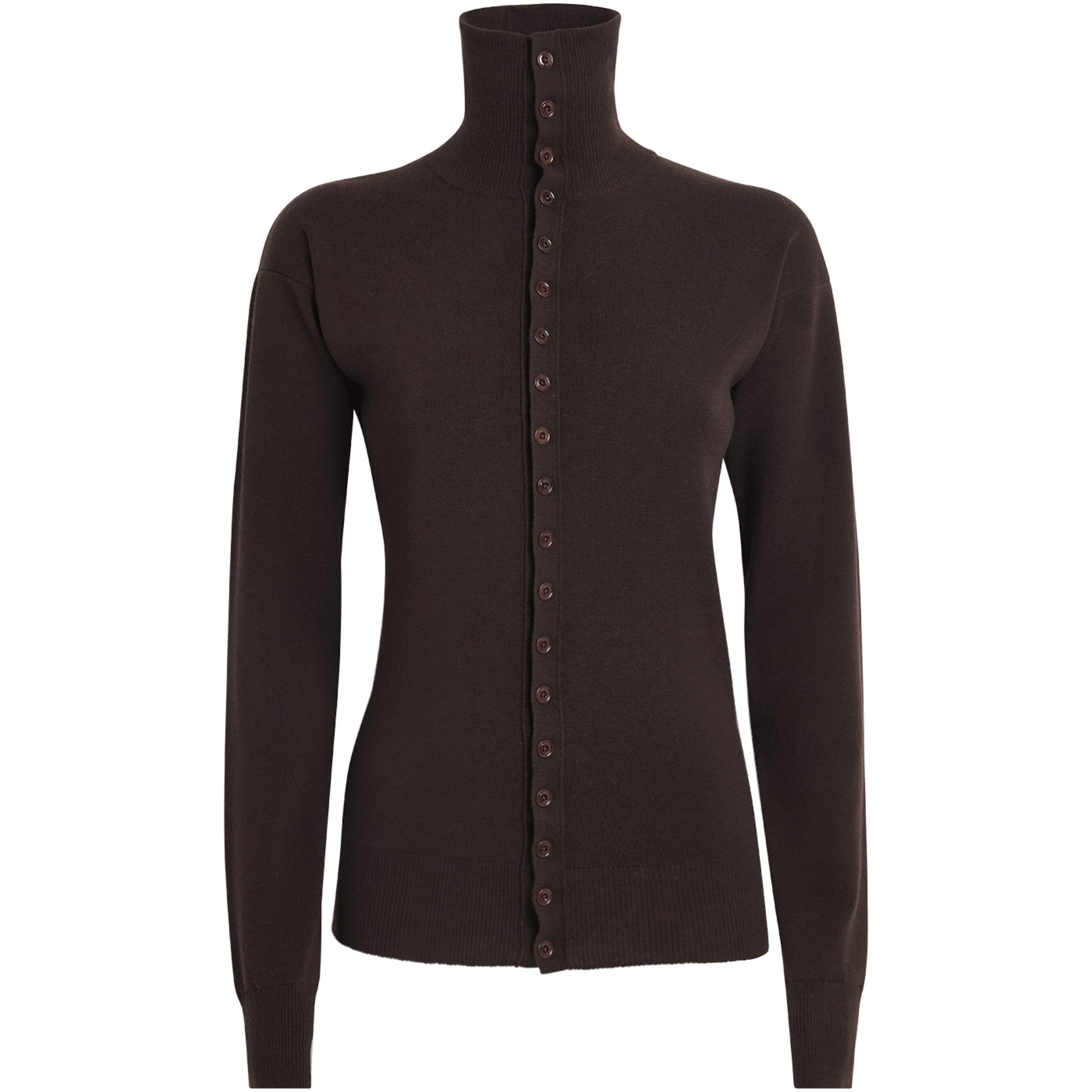 Purple Wool Collared Cardigan