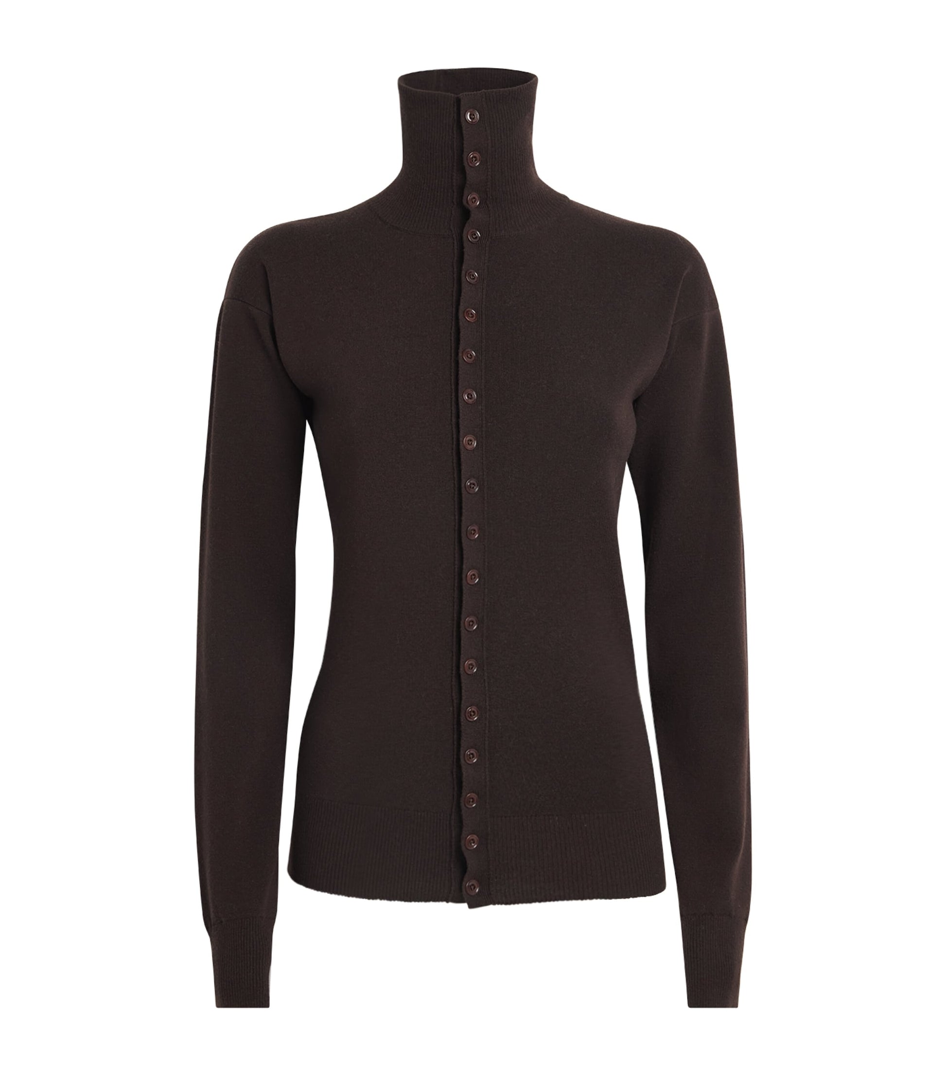 Purple Wool Collared Cardigan