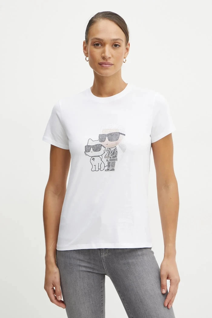 Памучна тениска Karl Lagerfeld IKON RS