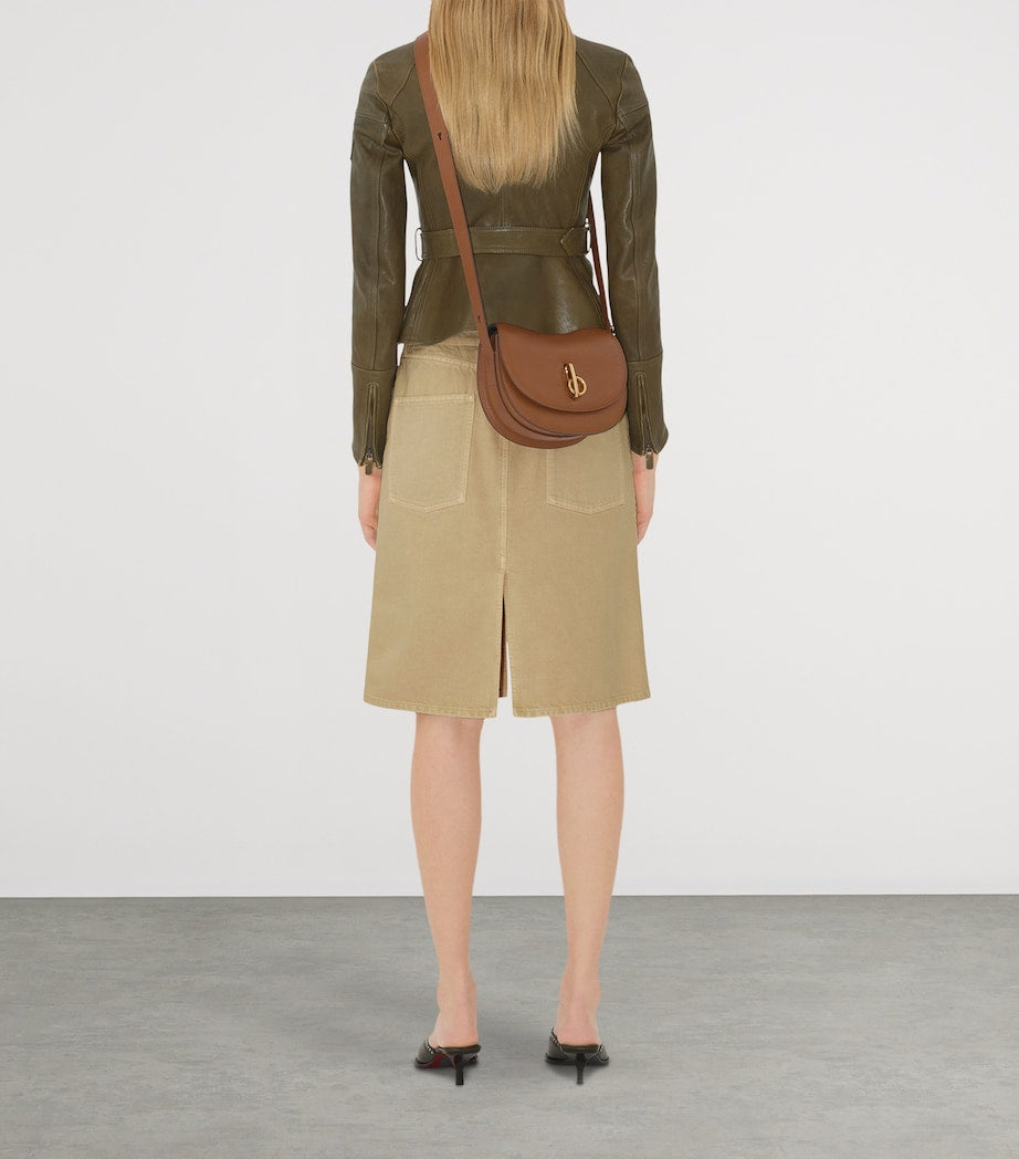 Brown Small Leather Rocking Horse Shoulder Bag