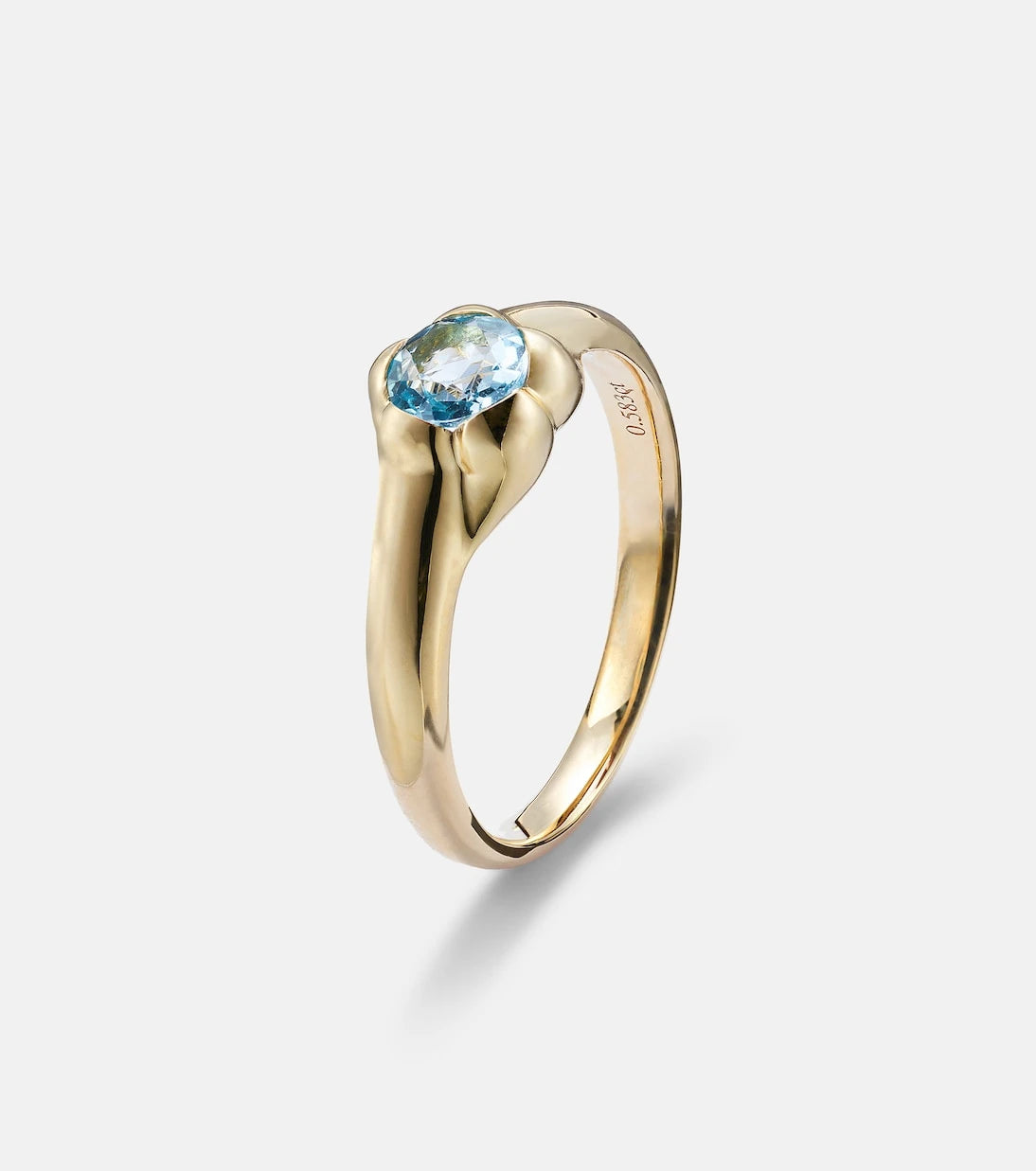 Stone and Strand - Morrison 14kt gold ring with blue topaz