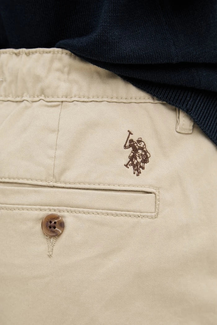 U.S. Polo Assn. Erkek Pamuklu Kısa Şort USPA COMFORT WAIST CLASSIC CHINO
