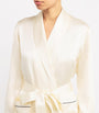 Ivory Silk Satin Robe