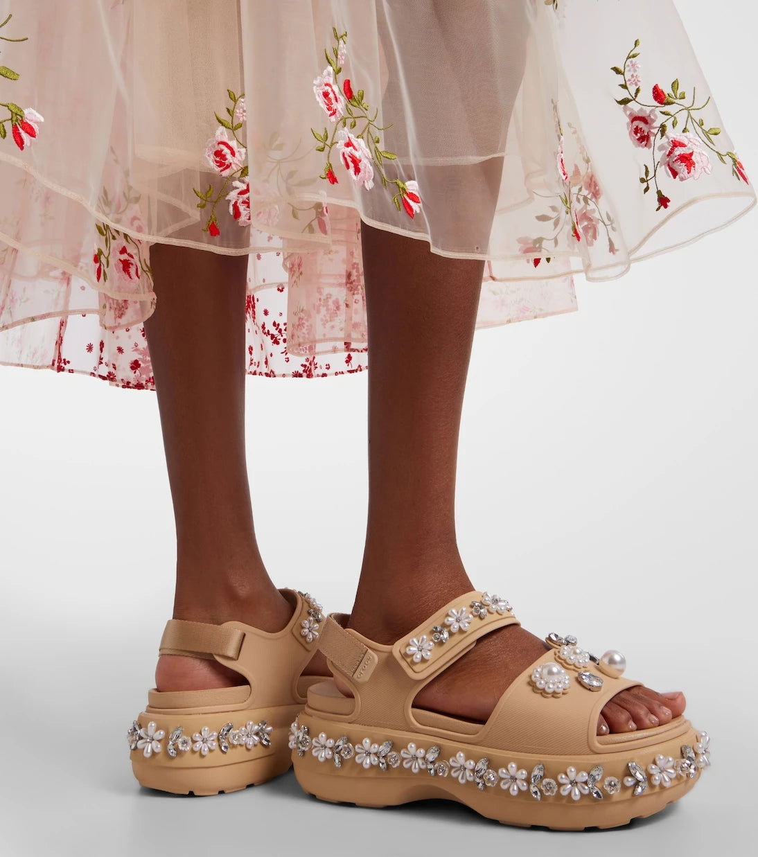Simone Rocha - x Crocs embellished platform sandals