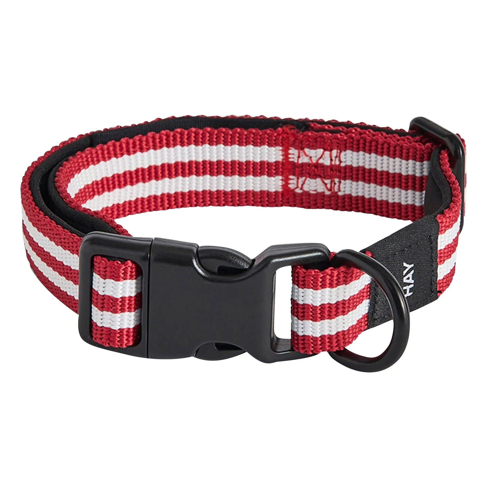 Hay - Striped dog collar | Red