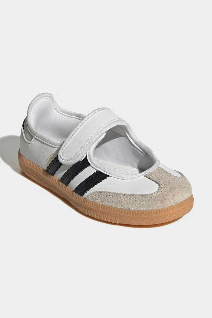 adidas Originals çocuklar için deri balerin ayakkabıları SAMBA JANE