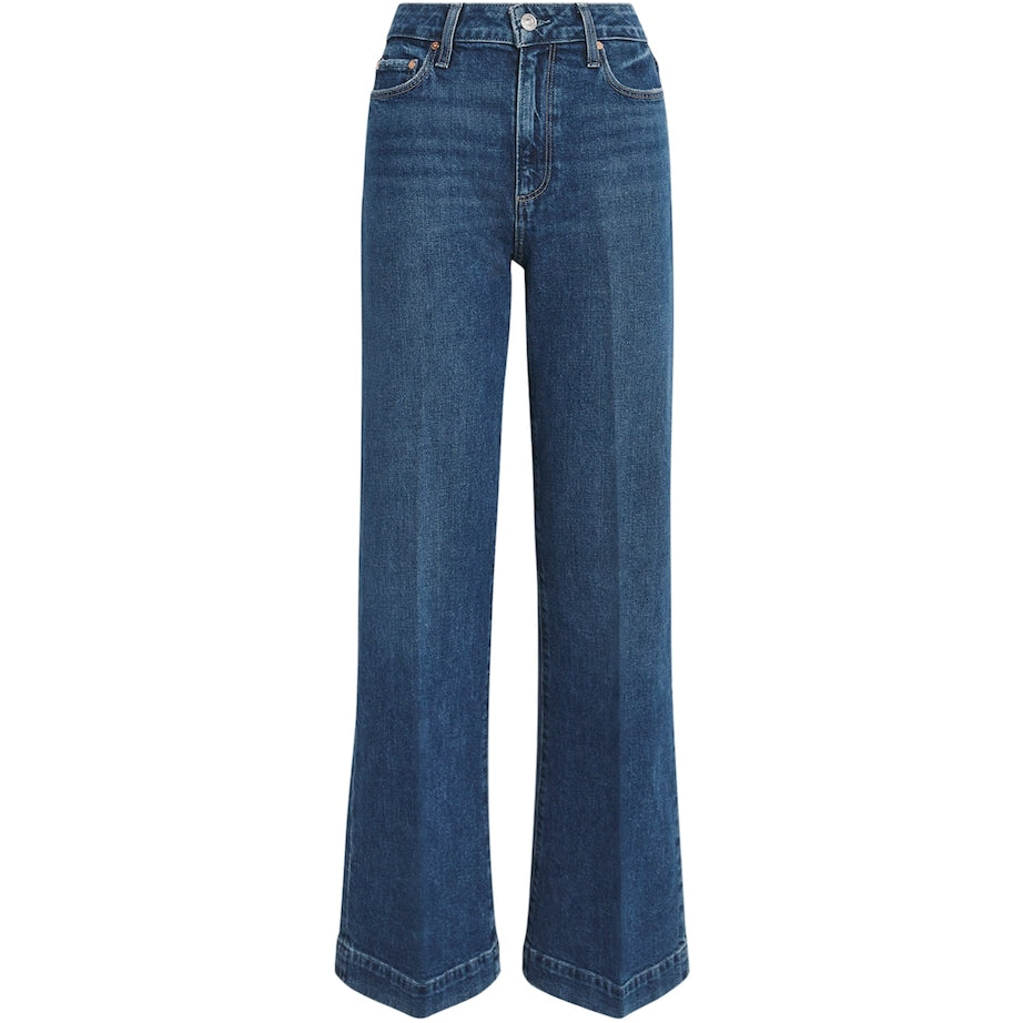 PAIGE Navy Leenah Wide-Leg Jeans