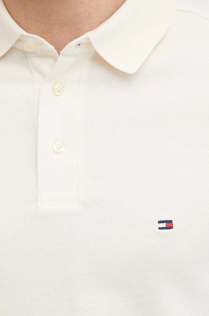 Tommy Hilfiger pamuk ve elastanlı yakalı tişört