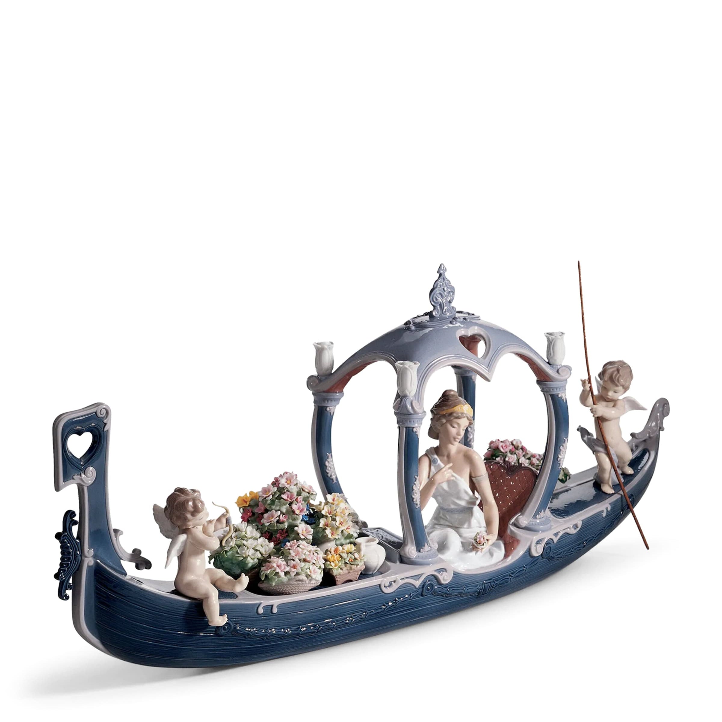 Lladró Porcelain Gondola of Love Ornament