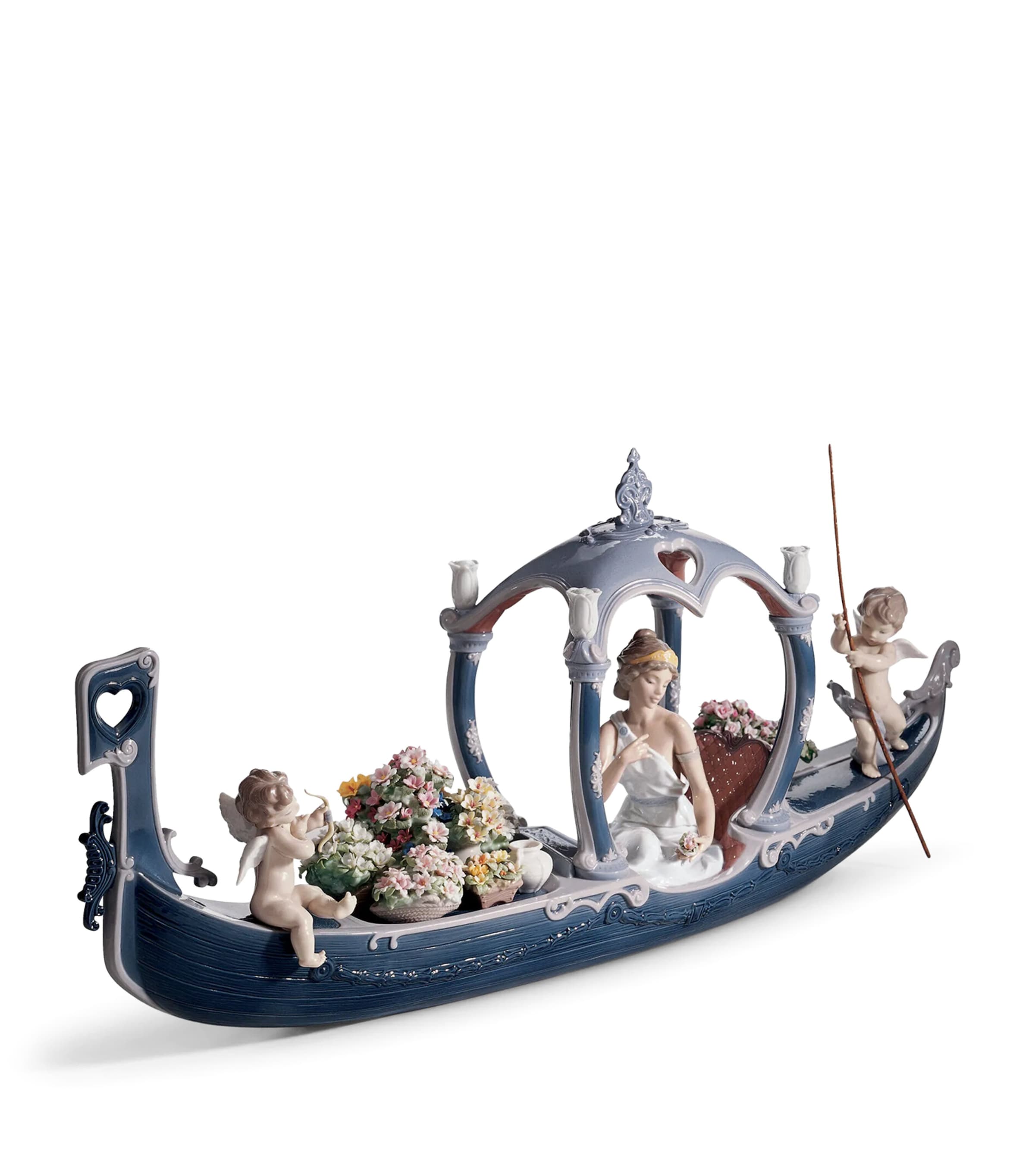 Lladró Porcelain Gondola of Love Ornament