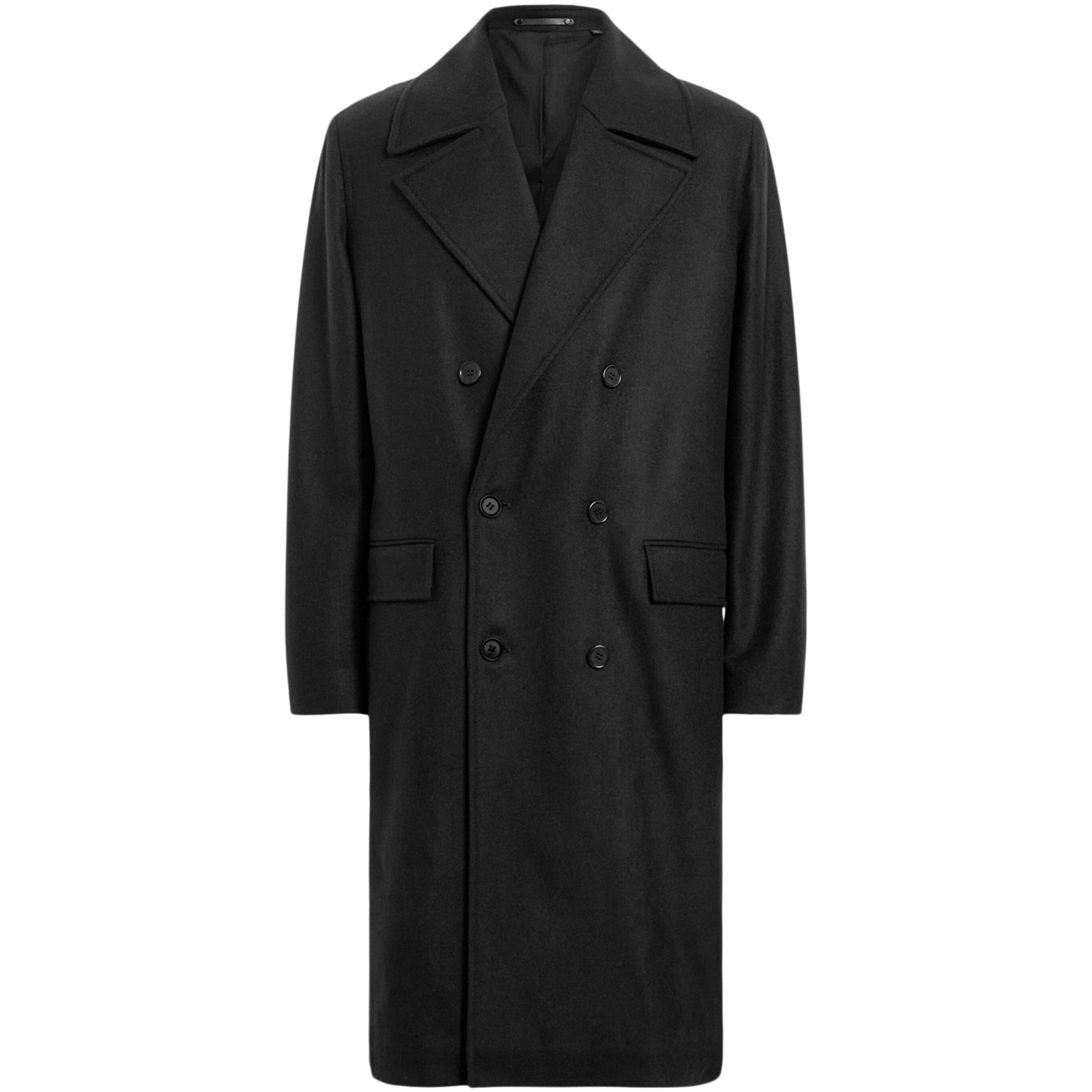 Black Wool-Blend Curran Overcoat