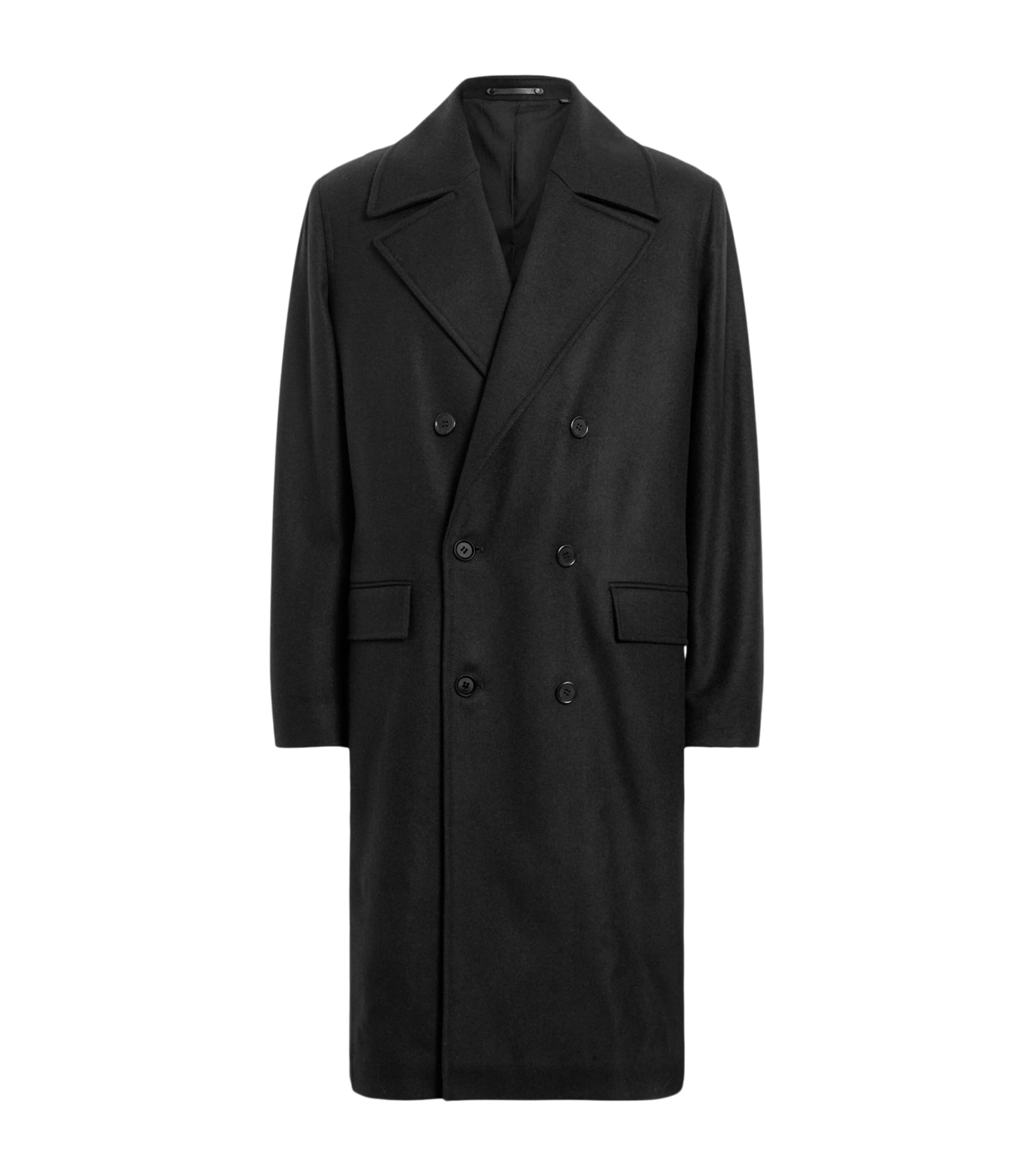 Black Wool-Blend Curran Overcoat