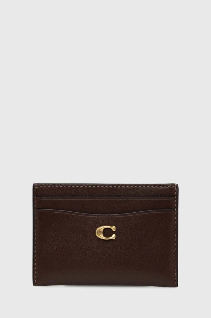 Кожен калъф за карти Coach Essential Card Case
