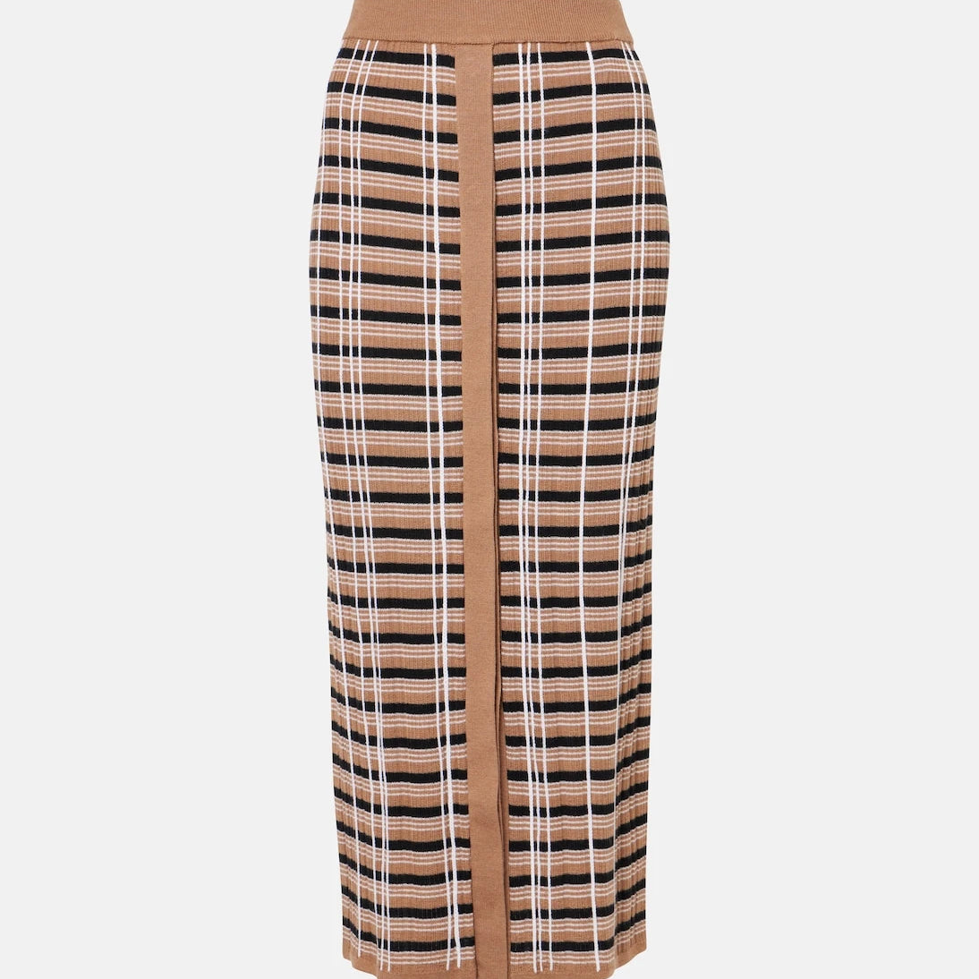 Joseph - Checked wool and silk maxi skirt