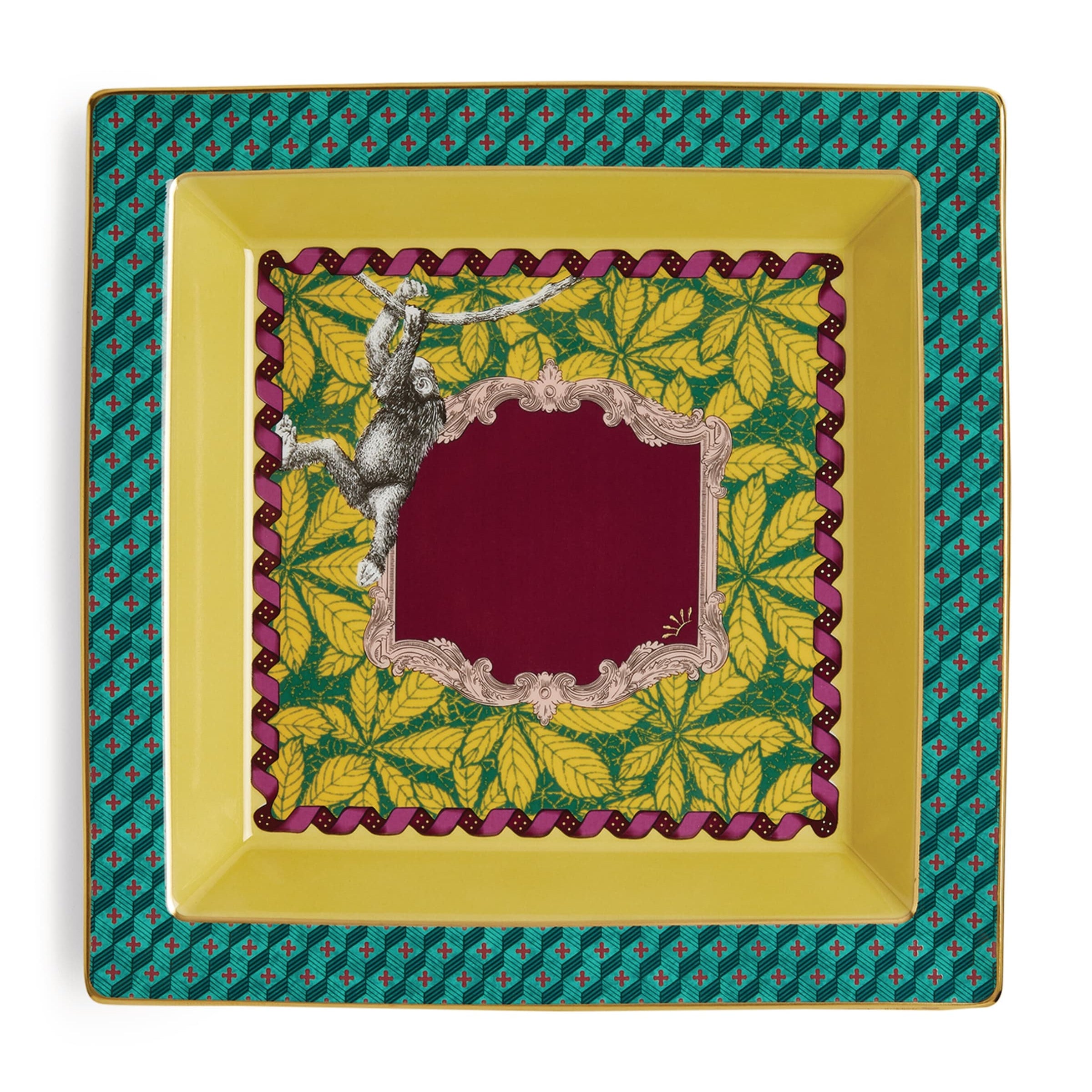 GINORI 1735 Porcelain Totem Trinket Tray (24.5cm)