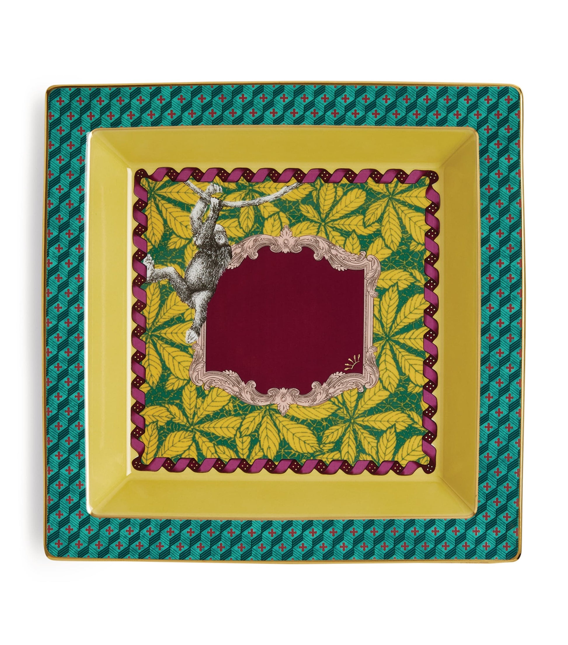 GINORI 1735 Porcelain Totem Trinket Tray (24.5cm)