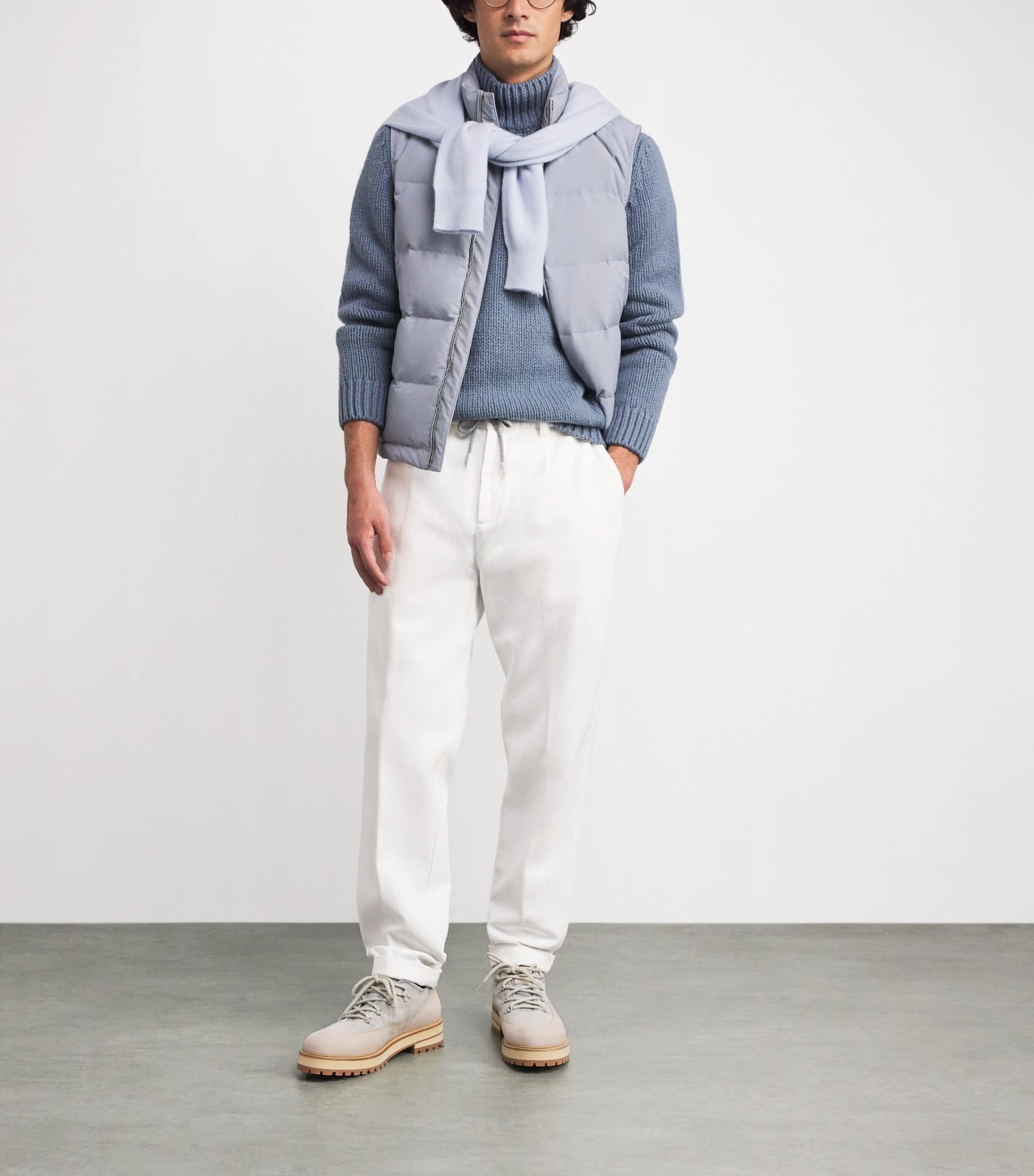 Cotton Drawstring Tapered Trousers
