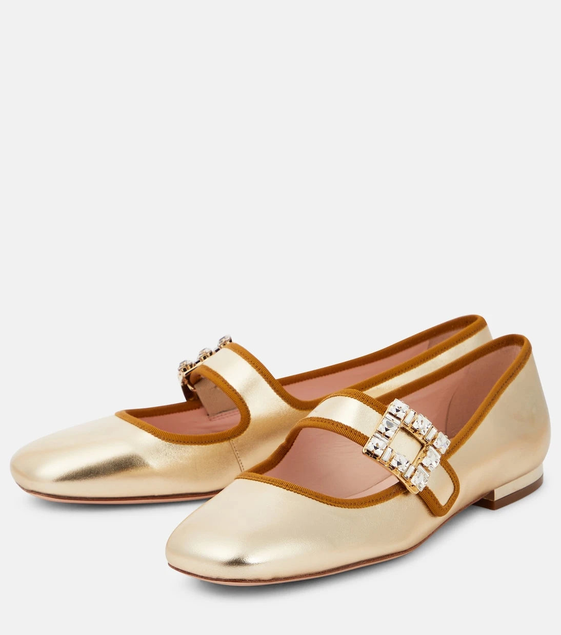 Roger Vivier - Très Vivier metallic leather ballet flats