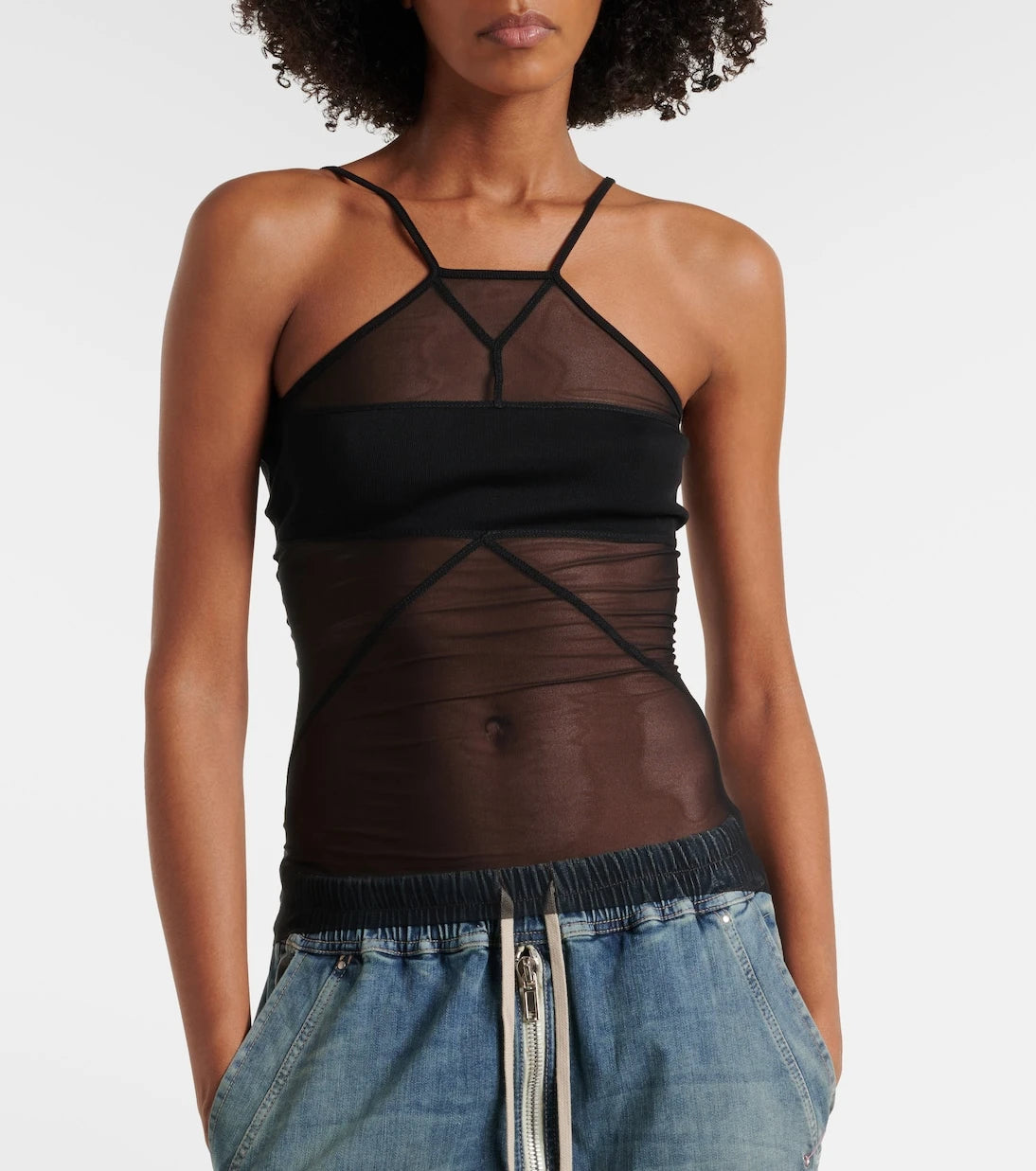 Rick Owens - SL Combo yarı şeffaf üst