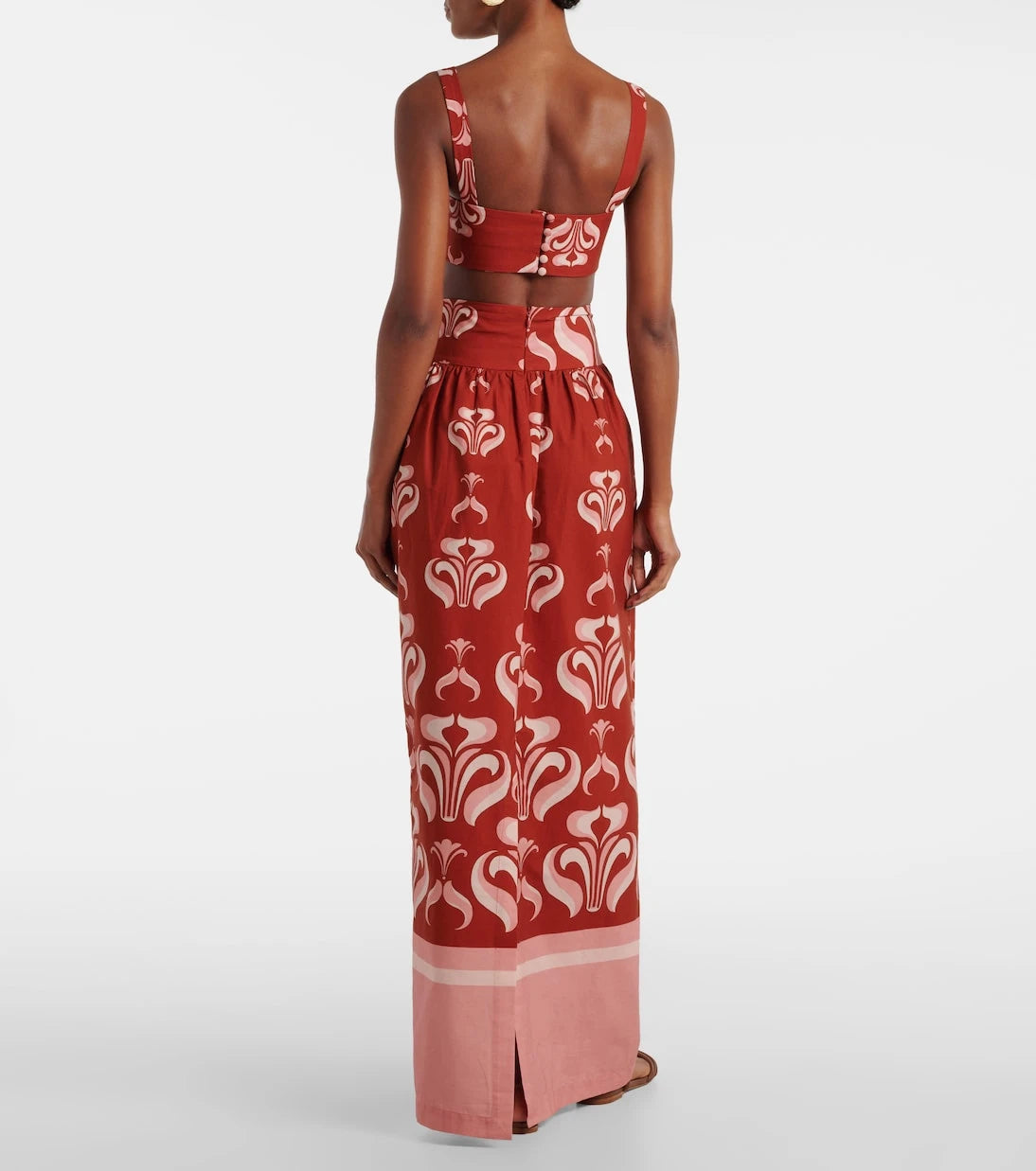 Adriana Degreas - Printed cotton maxi skirt