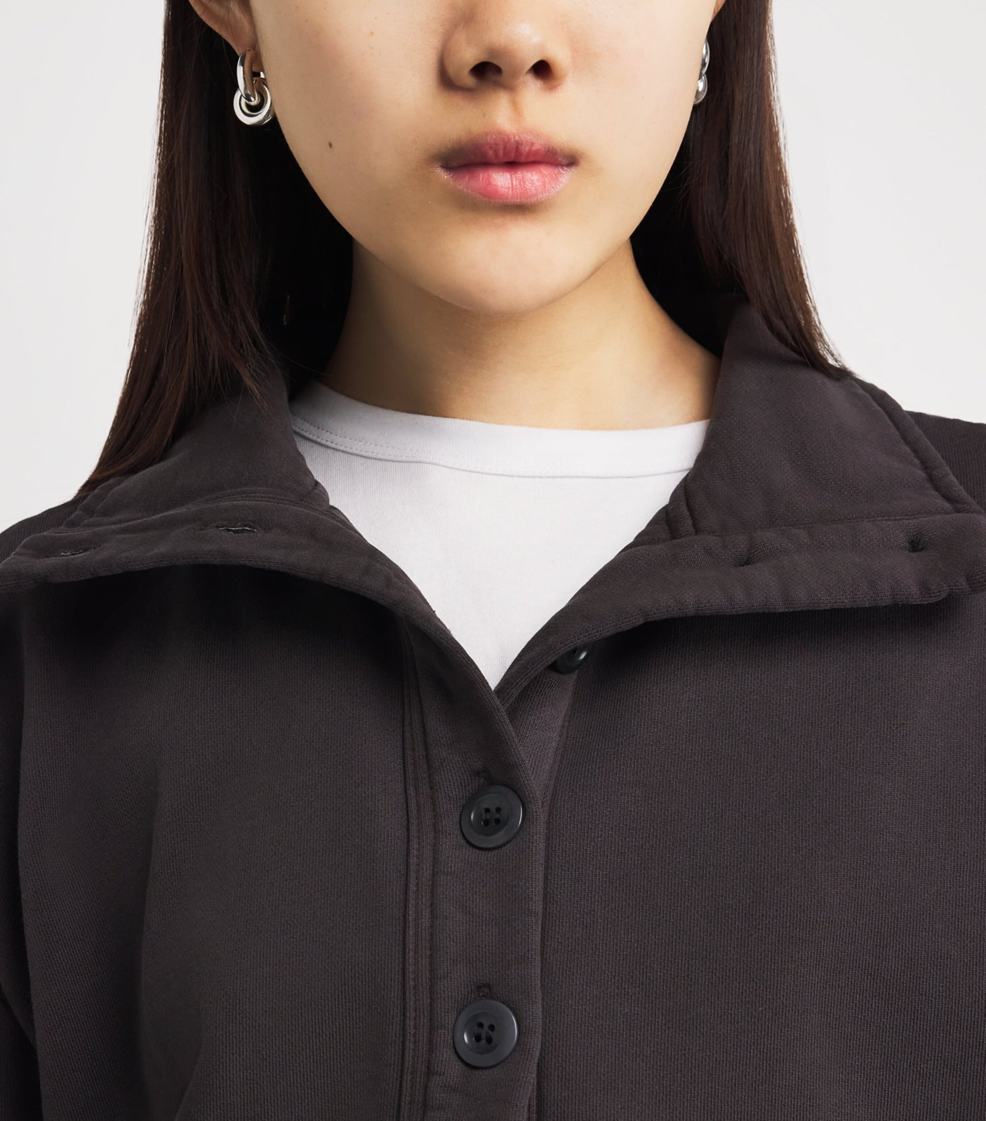 Citizens of Humanity Brown Cotton Funnel-Neck Mirelle Sweatshirt