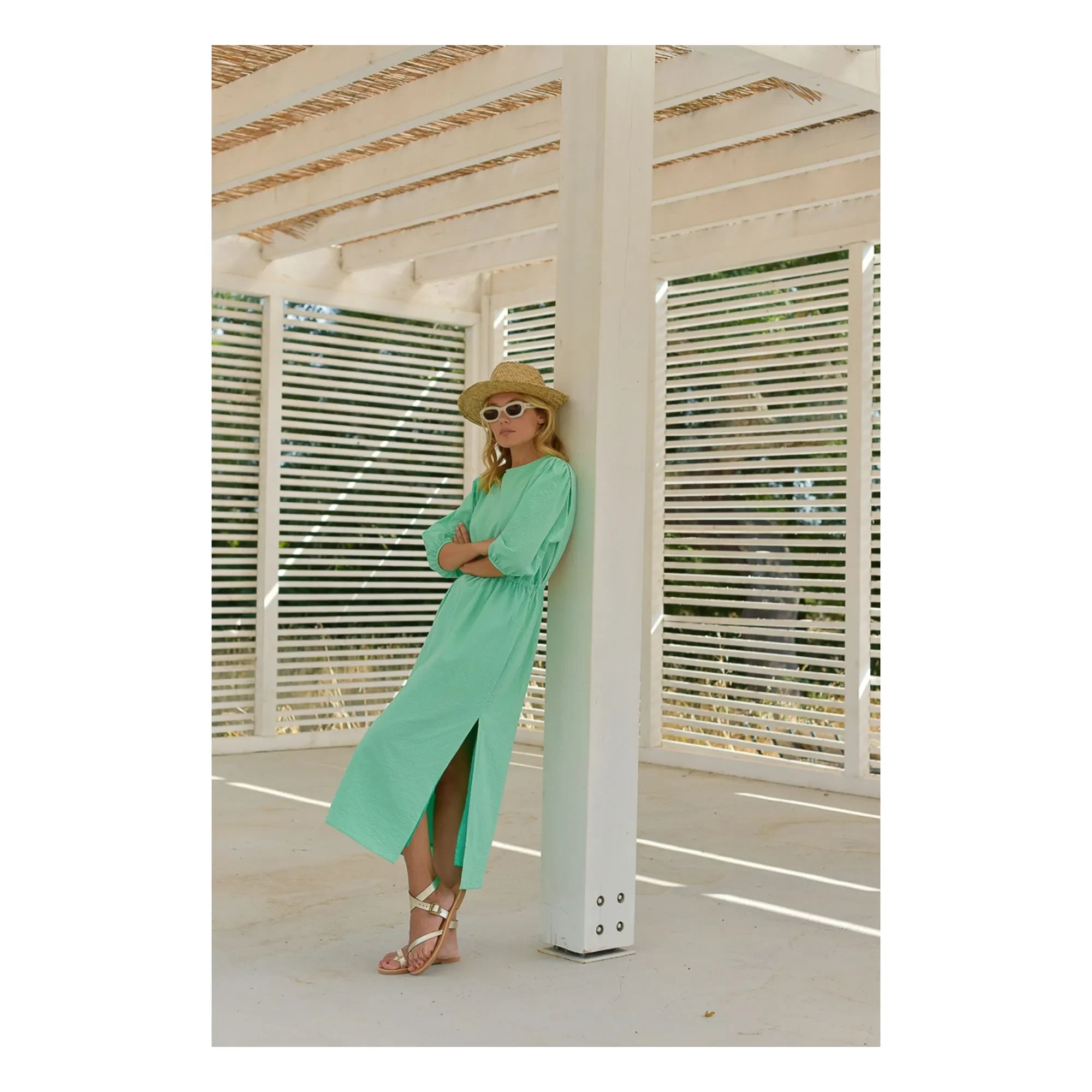 Marlot Paris - Aime Seersucker dress - Women's collection | Mint Green
